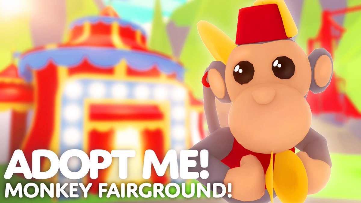 Adopt Me On Twitter Monkey Fairground S First Visit 6 New Monkey Pets Monkey Boxes Include Monkeys Unique Monkey Items And Fairground Themed Toys Transport Exchange 3