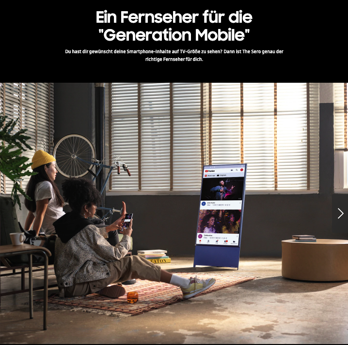 Man muss nur lange genug das #Hochkantfilmen durchhalten, dann bauen'se einem den Fernseher dafür #newtv #thesero #samsung #ParadigmShift