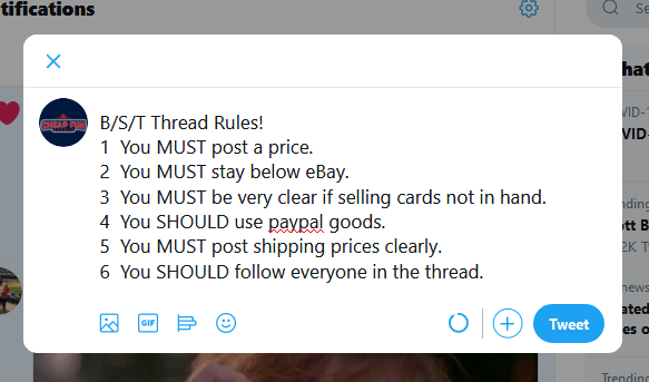 Project 2020 B/S/T ONLYPlease follow everyone in the thread and be followed as well.All rules in next tweet & in image below. NO EXCUSES.Good luck & please have fun.If you are panic selling, that's fine. Get your $ and get out. I respect that.Have fun & please be polite.