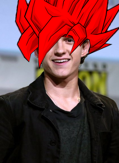 Tom Holland (Super Saiyan God) as Goku