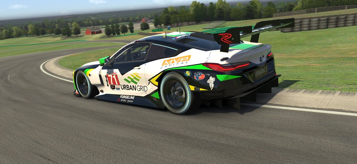 Some shots from practice as <a href="/MBellRacing/">Matt Bell</a> laps <a href="/VIRNow/">VIRginia International Raceway</a> in the <a href="/Urban_Grid/">Urban Grid Solar</a> <a href="/BMWUSARacing/">BMWUSA Motorsport</a> M8 GTE ahead of this evening's <a href="/IMSA/">IMSA</a> <a href="/iRacing/">iRacing</a> Pro Series.  Qualifying at 5:30pm ET with the Green Flag at 6:00pm ET - Follow all the action with video and live timing at radio-show.co.uk