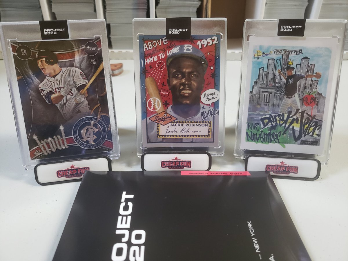 All cards come with original black sleeve. All shipped bubble mailer with tracking.5 Saladeen Jeters available. $215 each.3 Chang Robinsons available. $325 each.5 Baller Trouts available. $115 each.