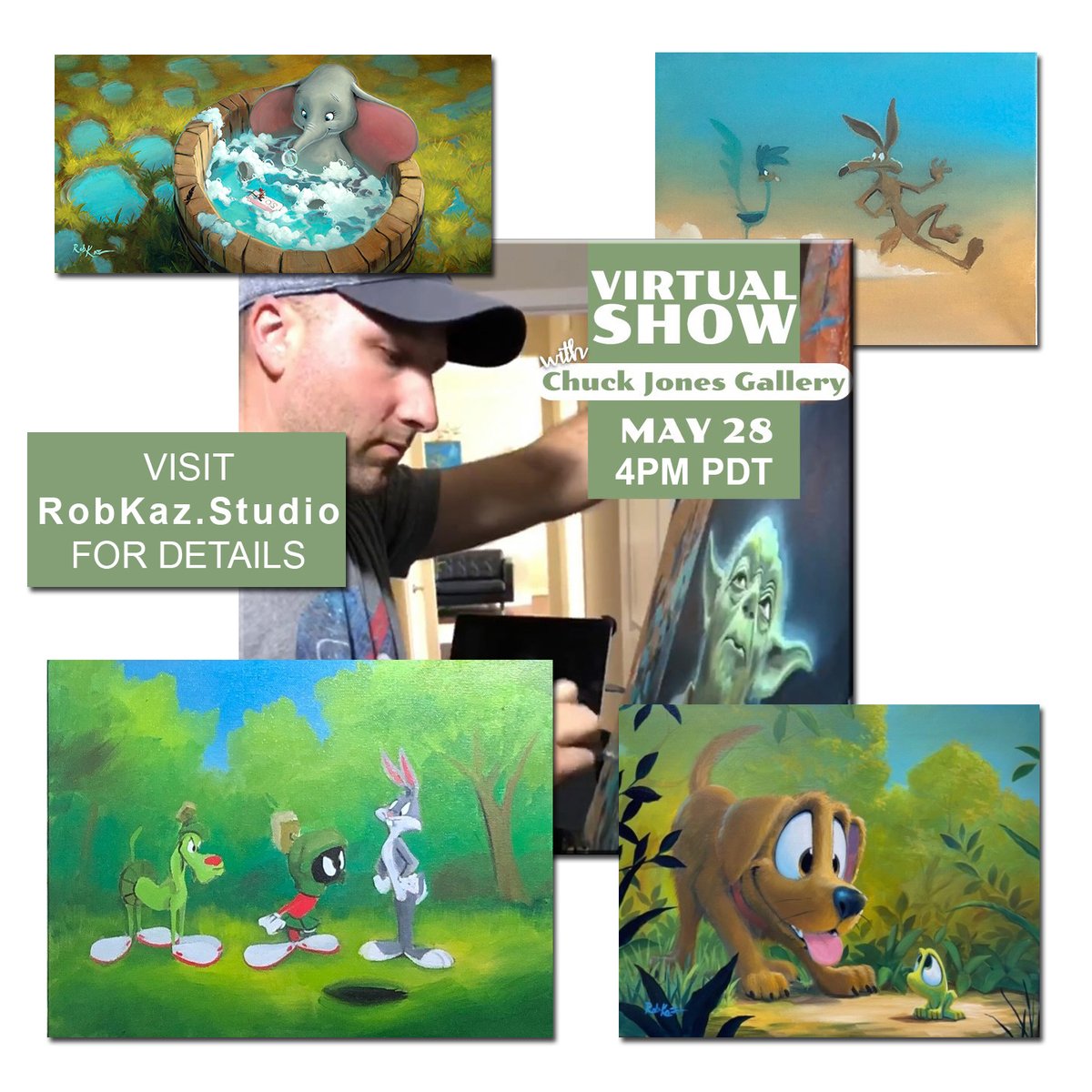 robertpatrick (@robertpatrick) on Twitter photo Meet Disney, Star Wars, and Looney Tunes artist, <a href="/RobKazArt/">Rob Kaz Art</a> 2day at 4pm pdt. Go to RobKaz.Studio for Zoom link! Hosted by <a href="/CraigKausen/">Craig Kausen</a> for the Chuck Jones Creative-side Chat! #artiststudio #artists #Disney #StarWars #LooneyTunes #originalartwork Meet Disney, Star Wars, and Looney Tunes artist, <a href="/RobKazArt/">Rob Kaz Art</a> 2day at 4pm pdt. Go to RobKaz.Studio for Zoom link! Hosted by <a href="/CraigKausen/">Craig Kausen</a> for the Chuck Jones Creative-side Chat! #artiststudio #artists #Disney #StarWars #LooneyTunes #originalartwork