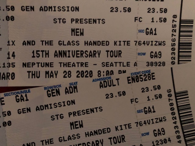 Bucket list Bday concert. The night that could have been. Stay safe.