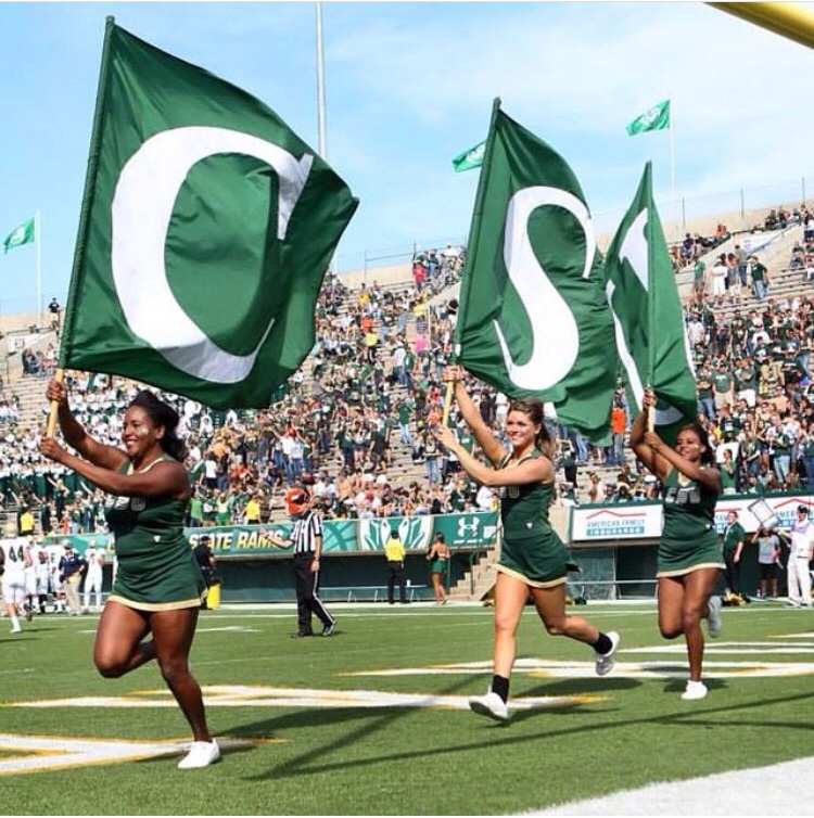 CSUCheerleading's tweet photo. For this #tbt check out an evolution of our flags! #tbt #glowup #ramsfootball #hughesstadium #canvasstadium #footballgames https://t.co/WSuVUWfDQv