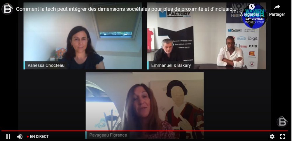 🔴Live Now
Rejoignez la table ronde "Comment la tech peut intégrer des dimensions sociétales pour plus de proximité et d’#inclusion" lors de l'événement mondial #WomenInTech24hVirtualTour <a href="/WomenInTechOrg/">Women in Tech® Global</a> 

👉 womenintech.virtualconference.com/#/event

#Parite #WomenInTech #GenderGap <a href="/GroupeLaPoste/">La Poste Groupe</a>