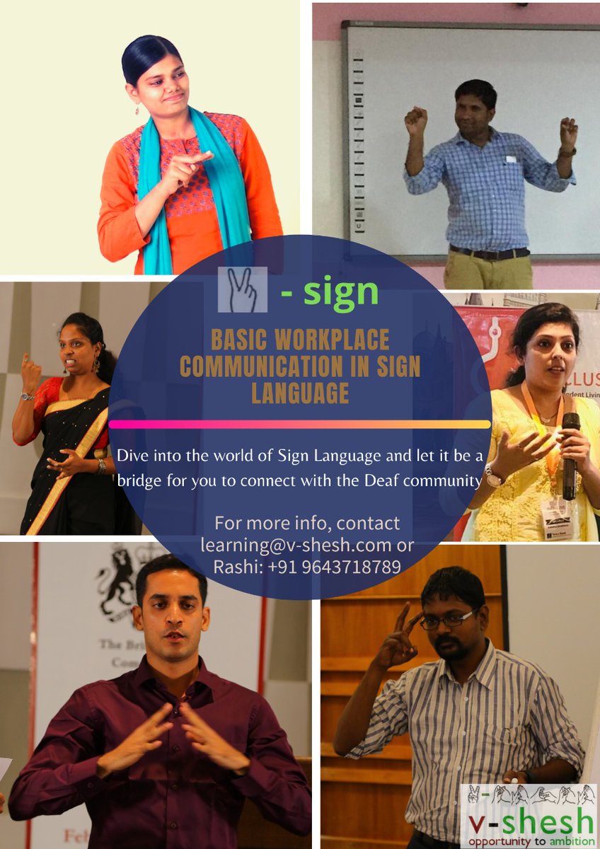 vsheshco's tweet photo. v-sign, A course on Basic workplace communication in Sign Language,is designed based on a "building blocks" approach that will enable the participants to get started with signing and constantly build skills through interacting with Deaf persons
@rajavshesh @vids67 @josephromel84 https://t.co/9QrWA9V4QW