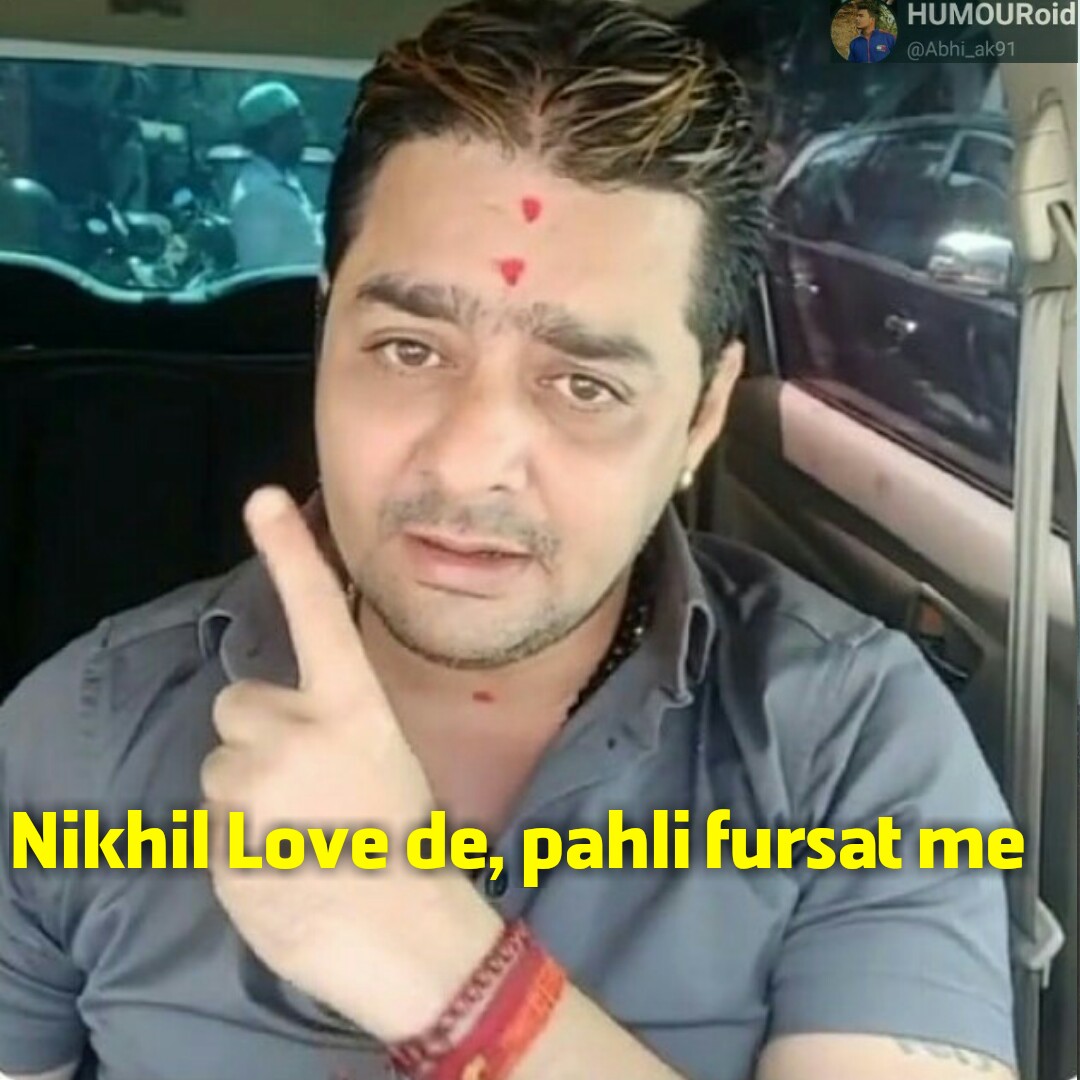 humour_oid's tweet photo. when ur boyfriend named nikhil and he doesn't have time (fursat) to love you* https://t.co/Sz4kphxz7n