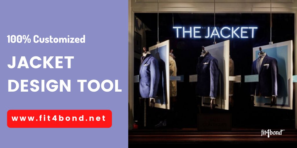 Fit4Bond's tweet image. 100% Customized Jacket Designing Tool for Custom Tailors and #Entrepreneur 
Take a Glance &amp;gt;&amp;gt; fit4bond.net

#JacketDesignTool #CustomTailoringSoftware #Brazil #Canada #USA #Qatar #Newyork #Kiel #Australia #Thailand #OnlineShopping #MakeMoney