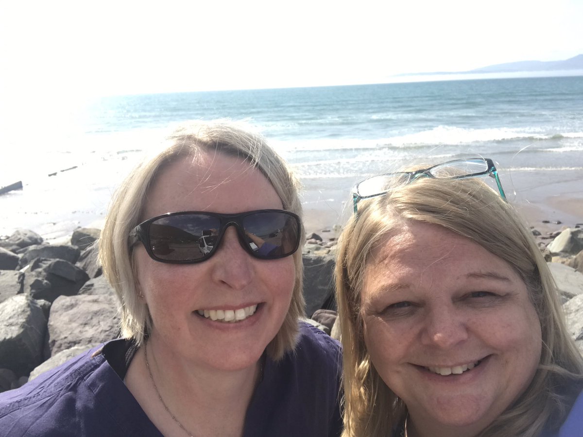 Getting the work life balance right,joint DLOT& Nursing discharge from NRH to Glenbeigh , Kerry . PHN & Carer training followed by a swim in the Atlantic Ocean