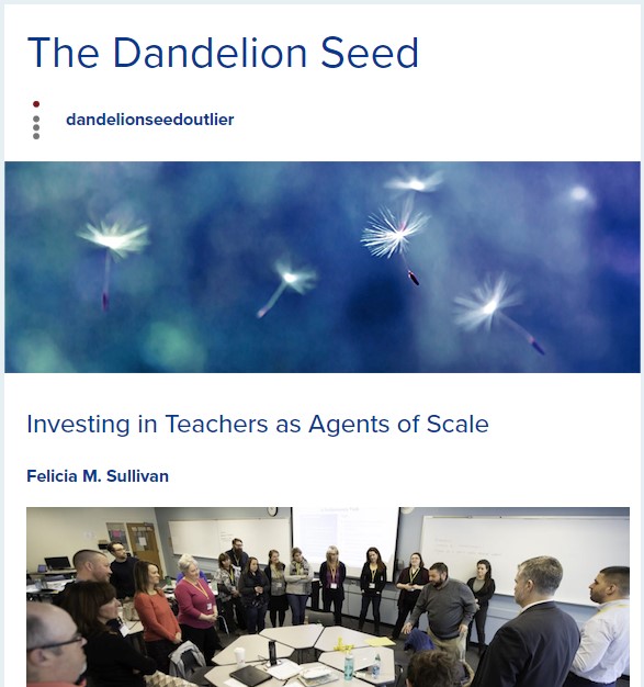 The newest <a href="/OutlierUChicago/">Outlier UChicago</a> Dandelion Seed blog highlights the importance of investing in teachers and cultivating their ownership of the change process to ensure that change is deep, spreadable, and sustainable.

💻Read her post here: outlier.uchicago.edu/readytochange/…

#DIGDeeper2Learn