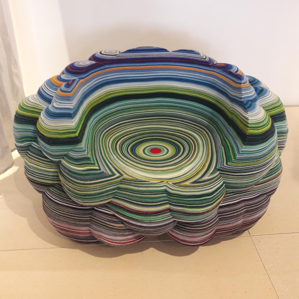 Layers cloud #chair (2013) by #richardhutten
Part of #kleureyck / #vaneyck colours in #design at #designmuseumgent