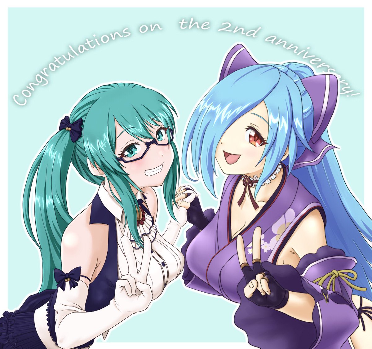犬のよだれ V Twitter だいぶ遅れましたがヤマトイオリさん神楽すずさん2周年おめでとうございます イオリの森美術館 すずアート