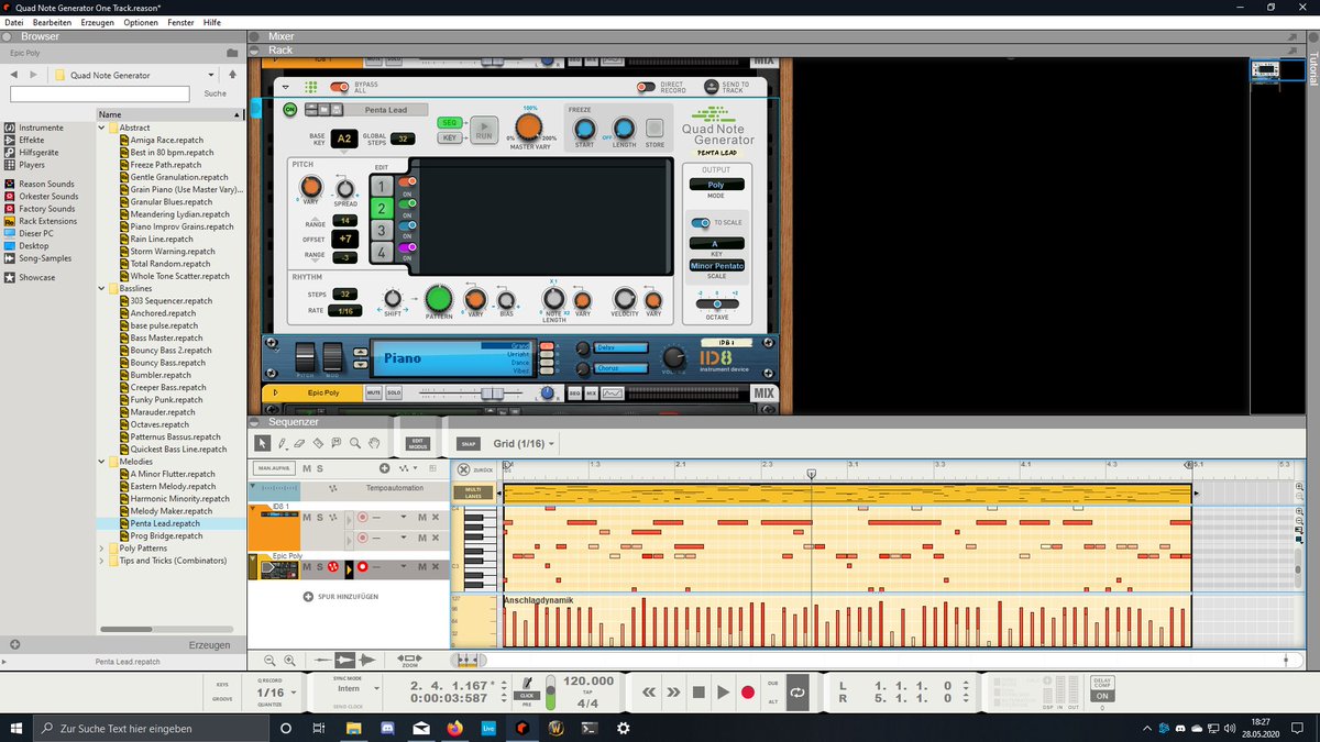 marcusonicmusic's tweet image. Reason&apos;s Quad Note Generator macht das was, womit man ihn anpreist: das Unerwartete und Unvorhergesehene erzeugen, um Deinen Tracks einen ganz neuen Kick zu geben. Mega das Ding! - @reasonstudios 

&amp;gt;&amp;gt; youtube.com/watch?v=pDP-bh…

#reason #player #quadnotegenerator #sounddesign