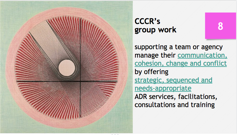 Cultivating cohesion in workplace teams by combining #strategicthinking #design and #conflictresolution #ADR to support government workplaces and in doing so, improving #publicservice in #NYC  

#sethulaxminair
#raykramer
#halleyanolik