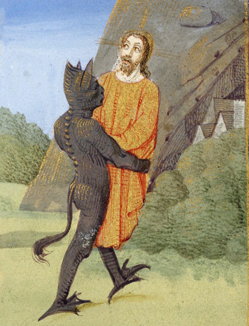 He didn’t call her a prostitute, though. He called her a devil. What was the devil’s colour in the MA?Usually black, according to Jeffrey Burton Russell.Whether it’s his skin, or his clothing, or his animal form: almost always black.  #medievaltwitter  #color 5/12