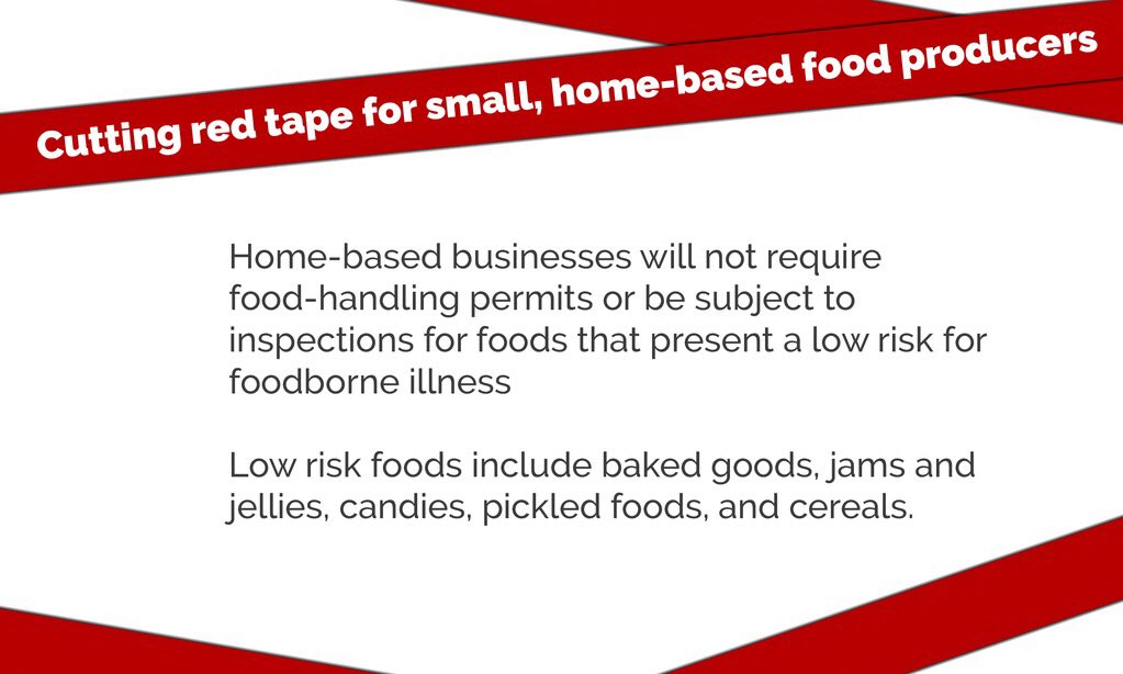 Small home-based food producers often face archaic government rules when trying to run their businesses.

We will #CutRedTape so they can sell delicious locally-made low-risk food without onerous permit and inspection rules.

alberta.ca/announcements.…