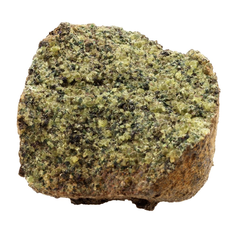 In that photo, the green stuff is peridotite—a crystalline rock that's mainly made of the minerals olivine and pyroxene, which in turn are primarily made of iron, magnesium, other alkali metals, and silicon and oxygen.This rock makes up most of Earth's upper mantle.