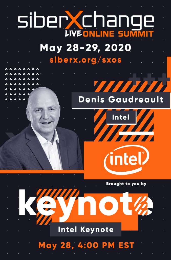 intelcanada's tweet image. Are you ready for the post-COVID-19 world? Join Intel Canada&apos;s Denis Gaudreault as he shares his vision of how organizations can thrive in our new normal. Watch his keynote live at #SiberXchange, today at 4 PM EDT: intel.ly/2A8E5Cw