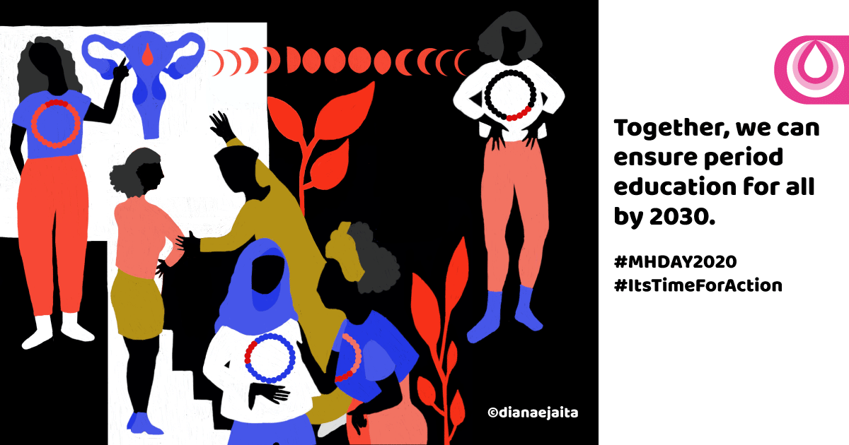 #ItsTimeForAction to ensure period education for all – now and after #COVID19. Education about menstruation is critical to enable women and girls to manage their periods safely, hygienically, with confidence, and without shame. bit.ly/3grMiT5 #MHDay2020