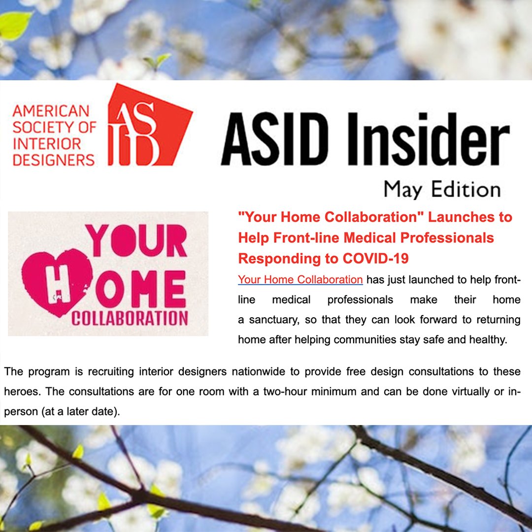 Thank you @asid for featuring us in your ASID Insider this month #DesignImpactsLives