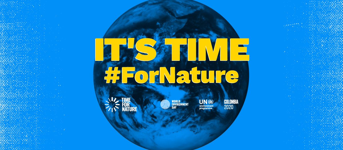 #WorldEnvironmentDay is a week away! 🌏🌳🌊 This year's theme is 'It's Time #ForNature' to emphasize the importance of taking care of people & planet as we #BuildBackBetter. This year is going digital, so register your event or find an event near you👇 worldenvironmentday.global/get-involved/r…
