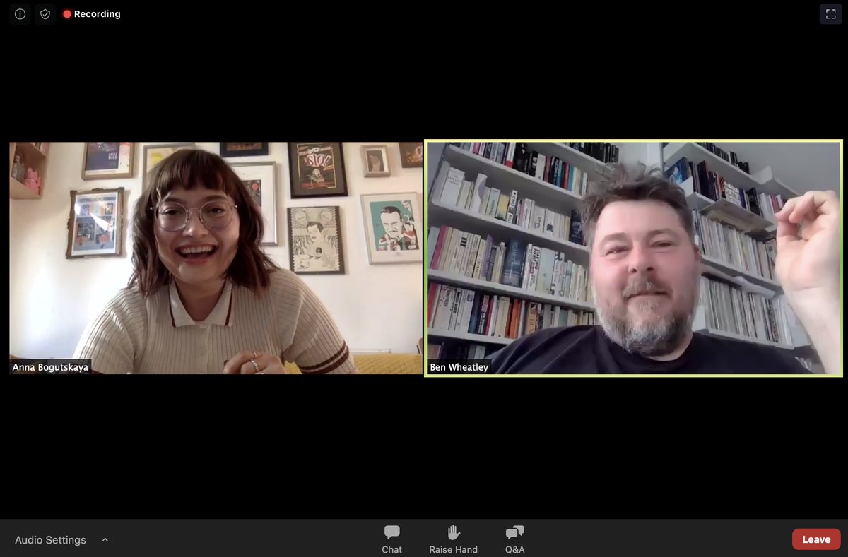 MatchboxCine's tweet image. It's @annabdemented interviewing Ben Wheatley! Thanks for this, @EncountersSFF 🙌 #Shortitout