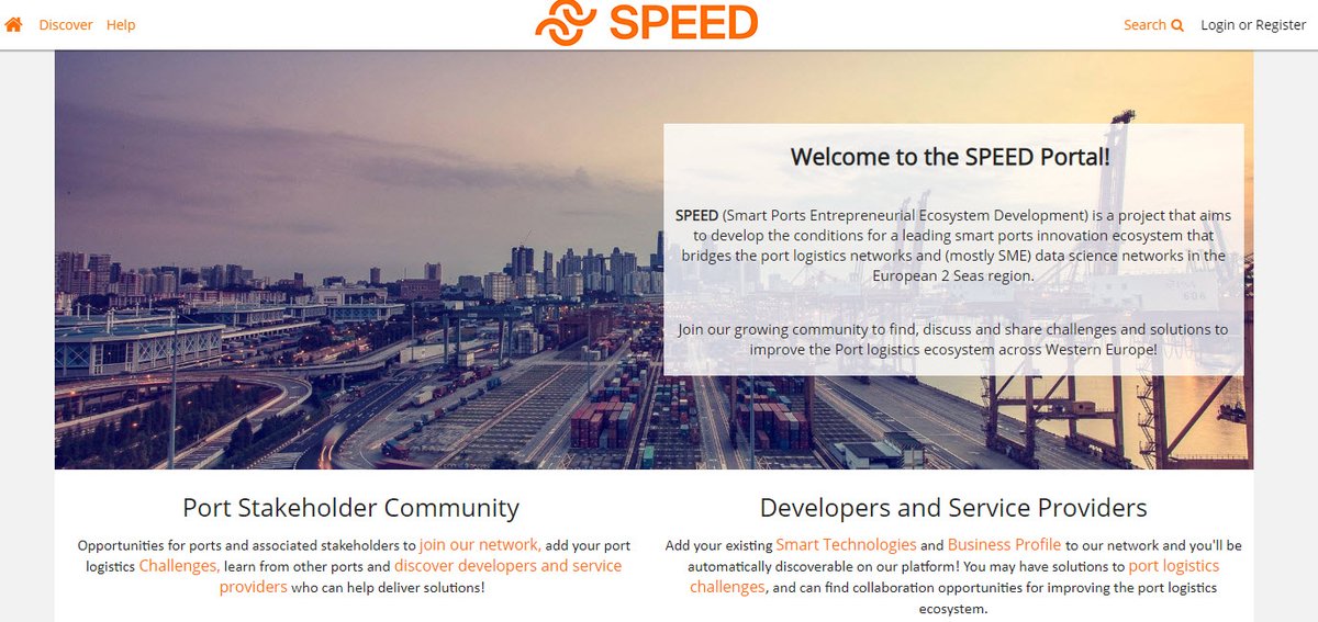 Curious about more #smart_port use cases? 
Check out our 50+ repository of use cases on the SPEED portal of <a href="/smartportseu/">@SmartPortsEU</a> at lnkd.in/gxXws5j
Register, share your opinion and join us in developing a smart ports innovation ecosystem!
#speedproject #portlogistics #interreg