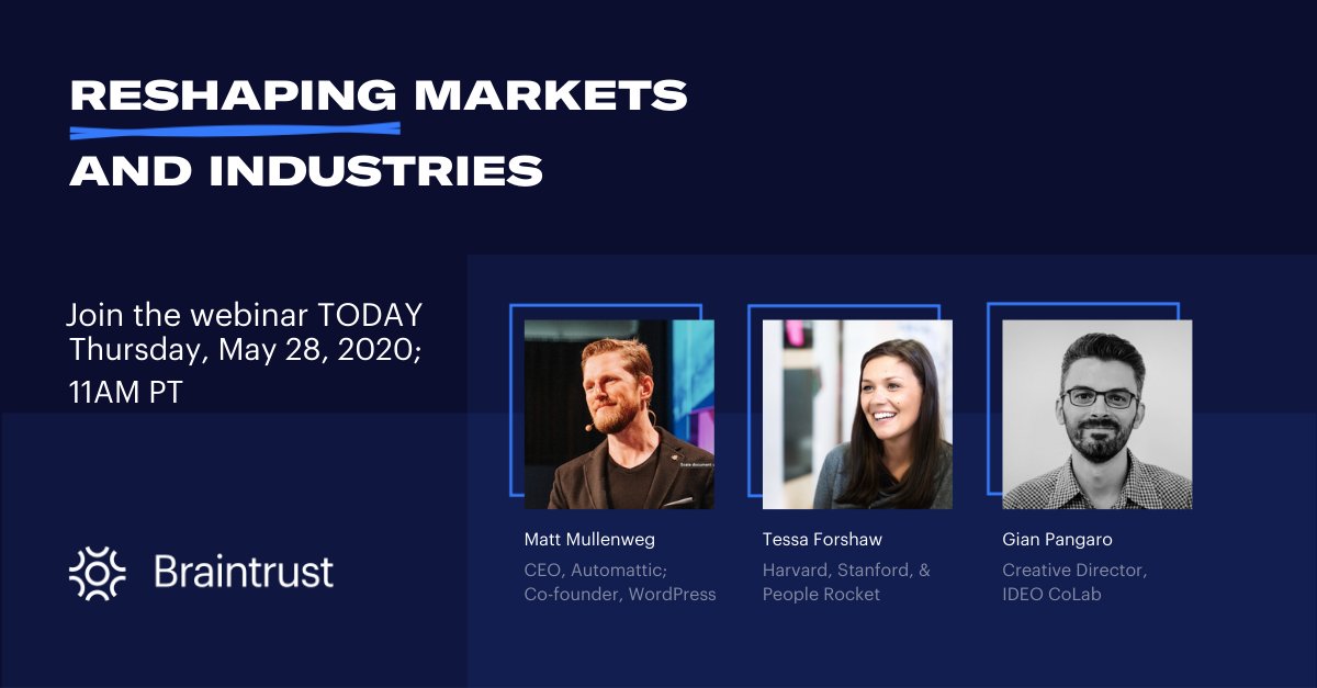 Join us today at 11am PT/2pm EST for a conversation on Reshaping Markets + Industries! We'll be tackling the fluid future of work as everyday norms change around us ideo.in/reshapingmarke…
 #futureofwork #remotework #design