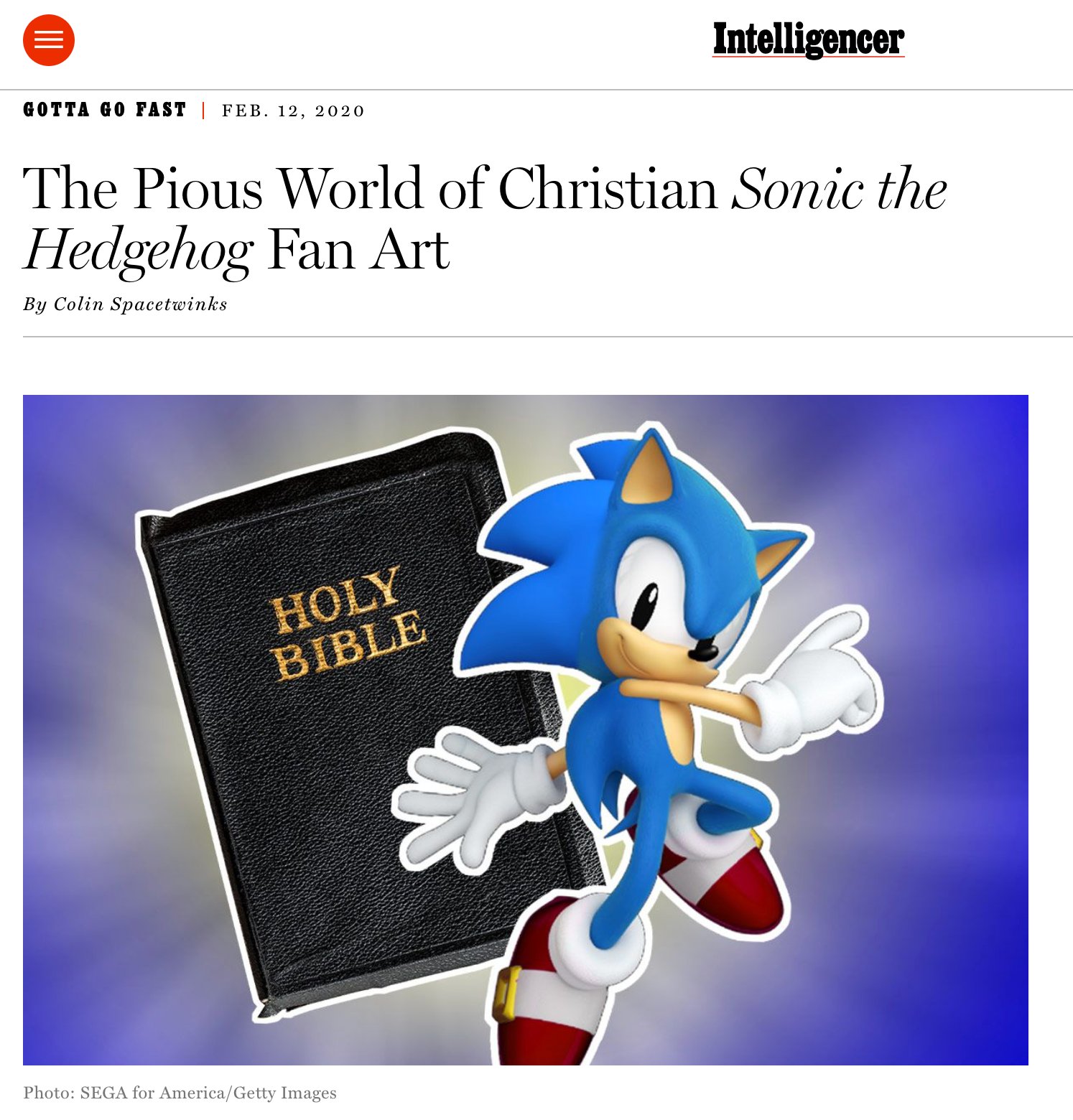 Why Is There So Much Christian Sonic the Hedgehog Fan Art?