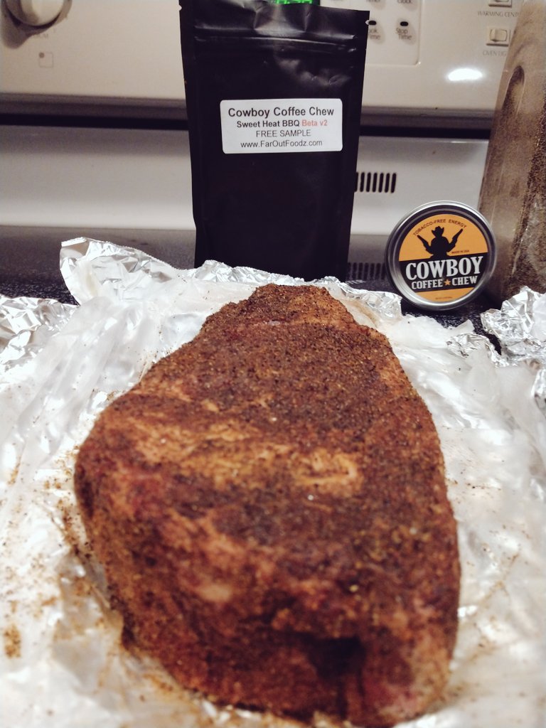 chewcoffeedip's tweet photo. 🥩 Where's the Beef? 🥩
The Test Kitchen is Open
We're doing the Cowboys
Chew Ribeye Challenge
🥩 @FarOutFoodz 🥩
☕ Coffee Infused ☕
It's Sizzlin' Steak 🥩 vs
Sweet Hickory Heat BBQ
Smells Buckin' Delicious
#thursdayvibes Grilling https://t.co/CUkAAtjJeA