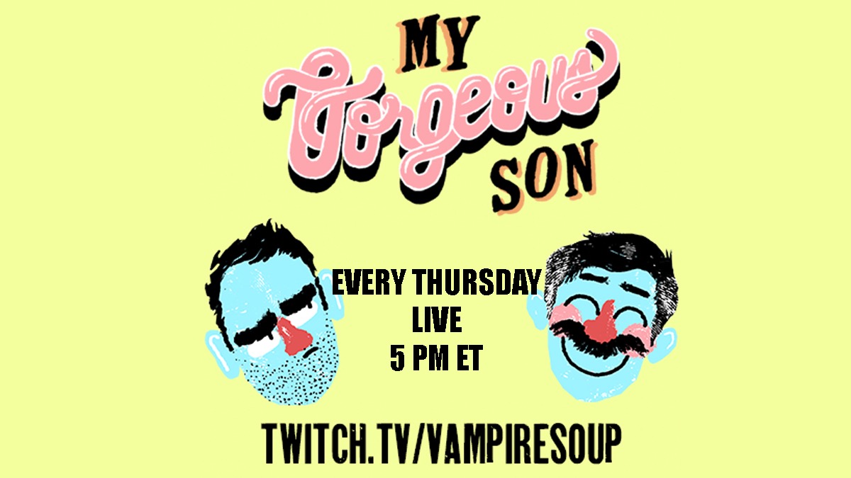 We have <a href="/CherylHann/">Cher Hann</a> @markmarklittle <a href="/andycbush/">Andrew Bush</a> and <a href="/EverardoRamirez/">Everardo Ramirez</a> live on twitch.tv/vampiresoup today at 5pm!