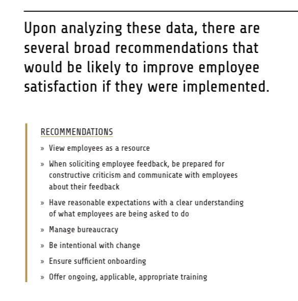 In conclusion, Salt Lake County Economic Development recommends that employers implement the recommendations in the image below to improve employee satisfaction. Thank you for coming to my  #TedTalk. (9/9)  https://slco.org/future-of-jobs 