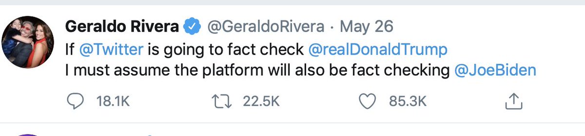 3/ If Twitter fact-checks Trump, they don’t think it’s because Trump is lying. They think it’s because Trump is being unfairly targetedWhen we disagree—when we laugh off conspiracy theories, or roll our eyes at the lies—they think it’s because we’re biased and hate them.