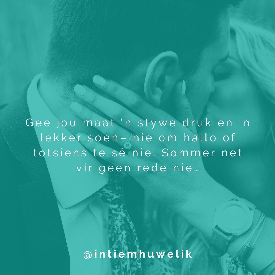 INTIEMhuwelik's tweet photo. Gereed vir nog 'n INTIEM uitdaging? Gee jou maat 'n stywe druk en 'n lekker soen!!
#JouHuwelikMaakSaak #GedugteSpan #huwelik #getroud https://t.co/37Yg2cP7XI