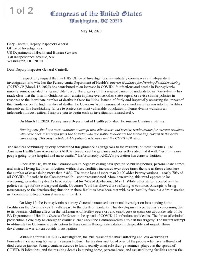 !!NEW Q - 4342!!13:19:23 EST  https://perry.house.gov/uploadedfiles/perry_calls_for_federal_investigation_5.14.20.pdf?At what point should this be reclassified as murder?At what point is ignorance [common sense] no longer valid [excuse]?Evil surrounds us.Q #QAnon  #EVILSurroundsUs  #ThesePeopleAreEVIL @realDonaldTrump