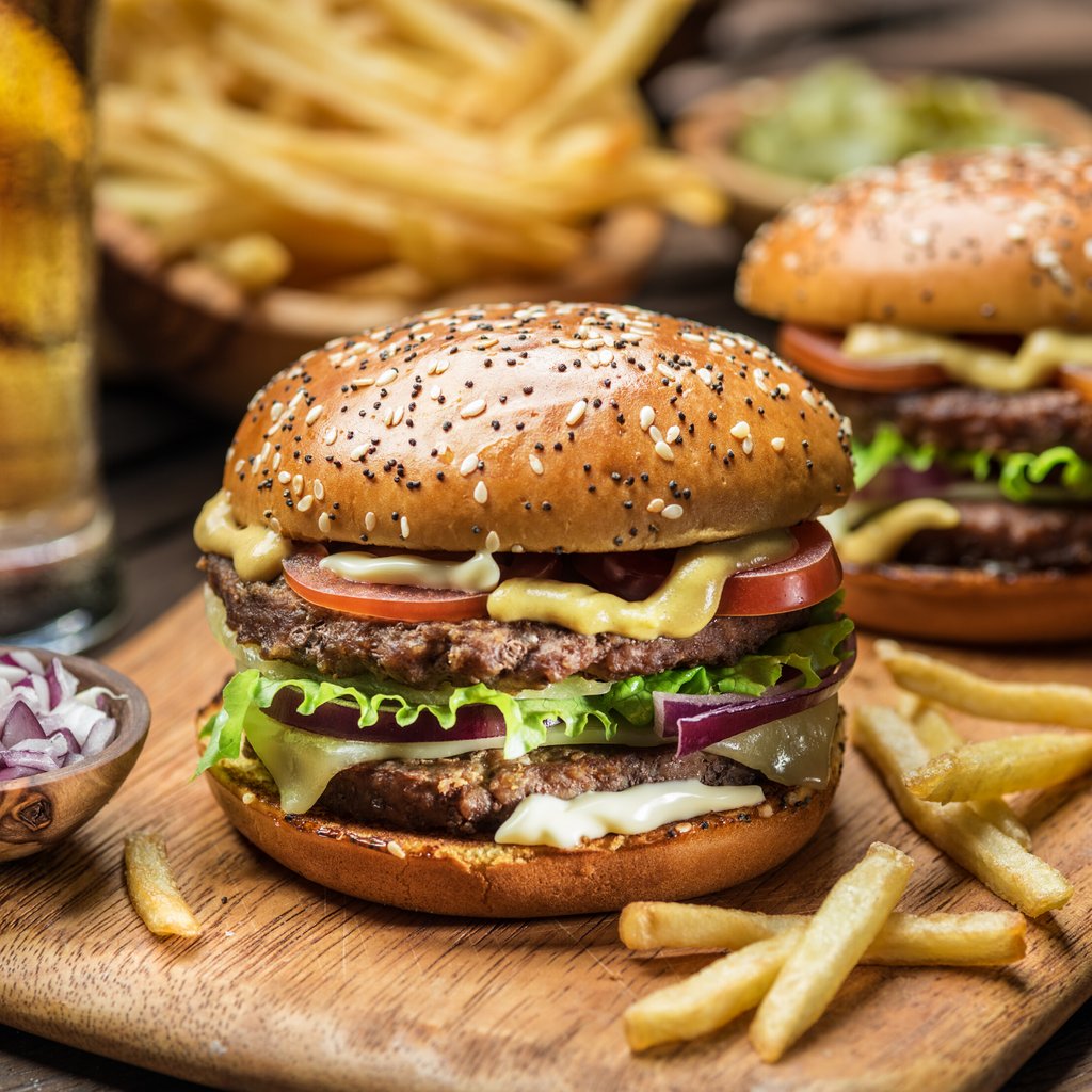 TangoTab's tweet image. Find someone that looks at you like the way you are looking at this burger. #NationalBurgerDay