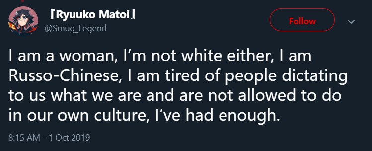 Number 7Smug claiming to not be white, despite clearly being white