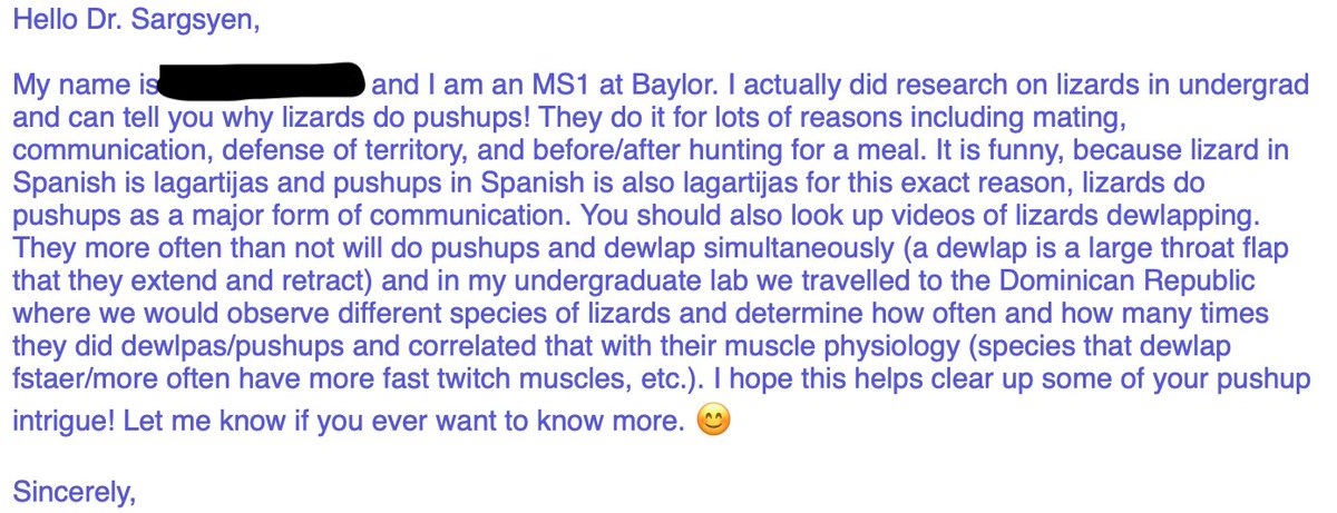 I was giving a talk later that morning so I had to hurry home and get ready.But during the talk, I shared the story with the audience, and I got this awesome email from one of the students who was streaming the lecture at home.4/