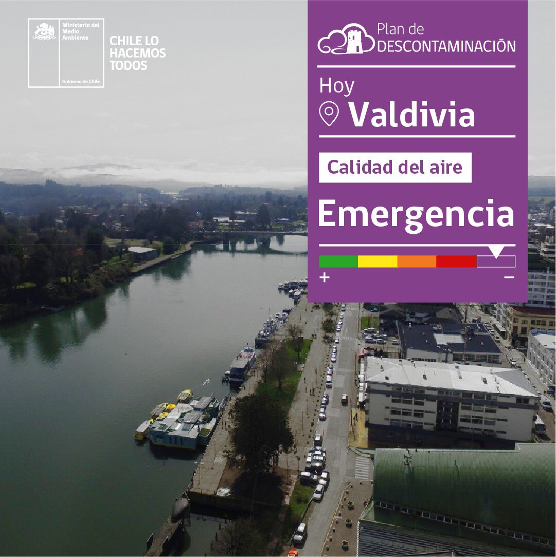 DPRLosRios's tweet photo. [🟣EMERGENCIA] Amig@s de #valdiviacl, informamos que para mañana, 29 de mayo, por decreto de @IntLosRios se pronostica EMERGENCIA AMBIENTAL, afectando a las zonas territoriales, A y B. 
Puedes conocer tu zona territorial y las medidas de restricción en https://t.co/OohJhpmLDQ https://t.co/0crTYmCisM
