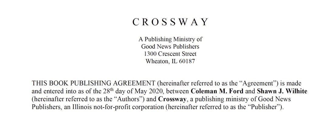 colemanford's tweet photo. This is happening. @shawnwilhite and I are absolutely thrilled to partner with @crossway on this project 🤗 https://t.co/FalpD3ncBr