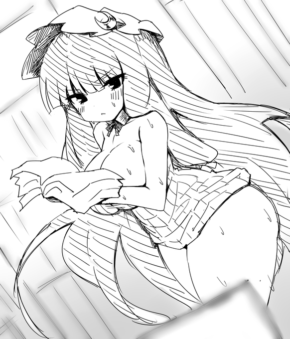 #深夜の真剣お絵描き60分一本勝負
涼しいパチュ 