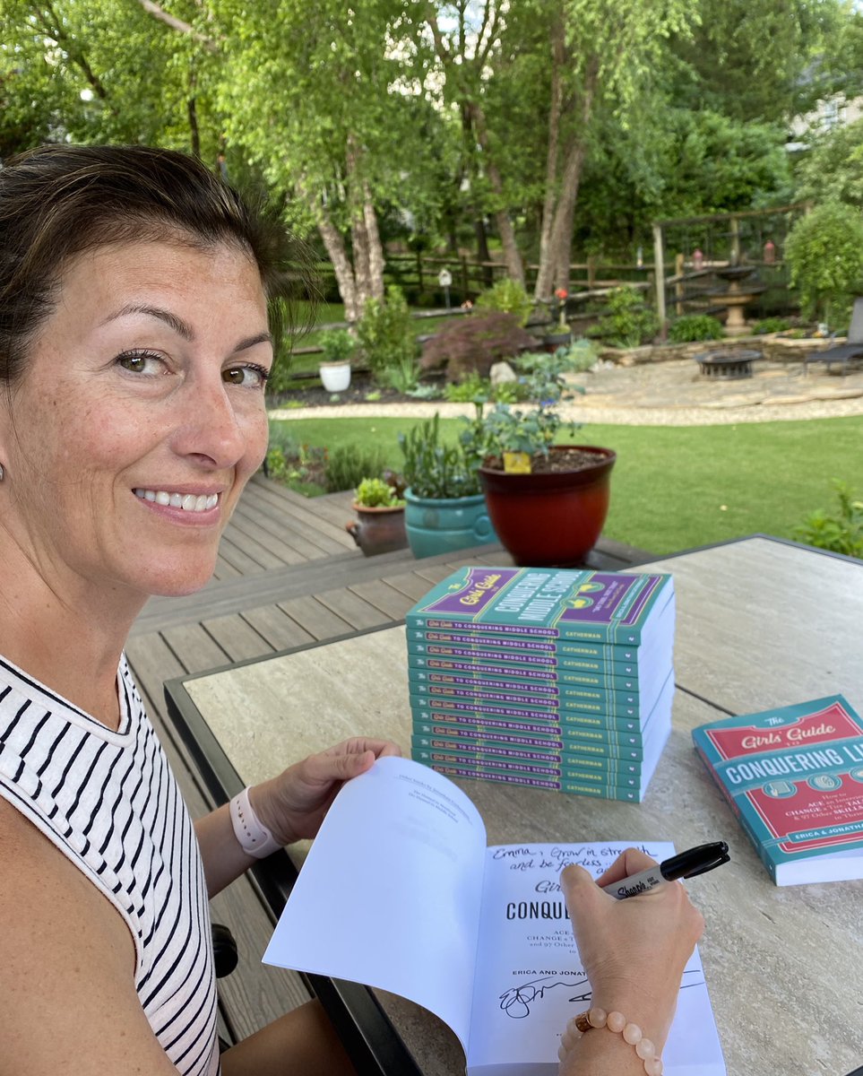 TheCathermans's tweet photo. Today’s stack of signed books are done. More Sharpie time tomorrow. Love this season of year with schools, youth groups, and conferences all requesting signed copies of all our books for their teens. It’s our privilege. Our pleasure. https://t.co/8TIUA0h10b