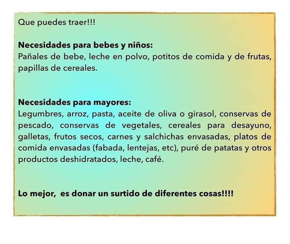 Informacion de lo puende llevar al parque de bomberos.