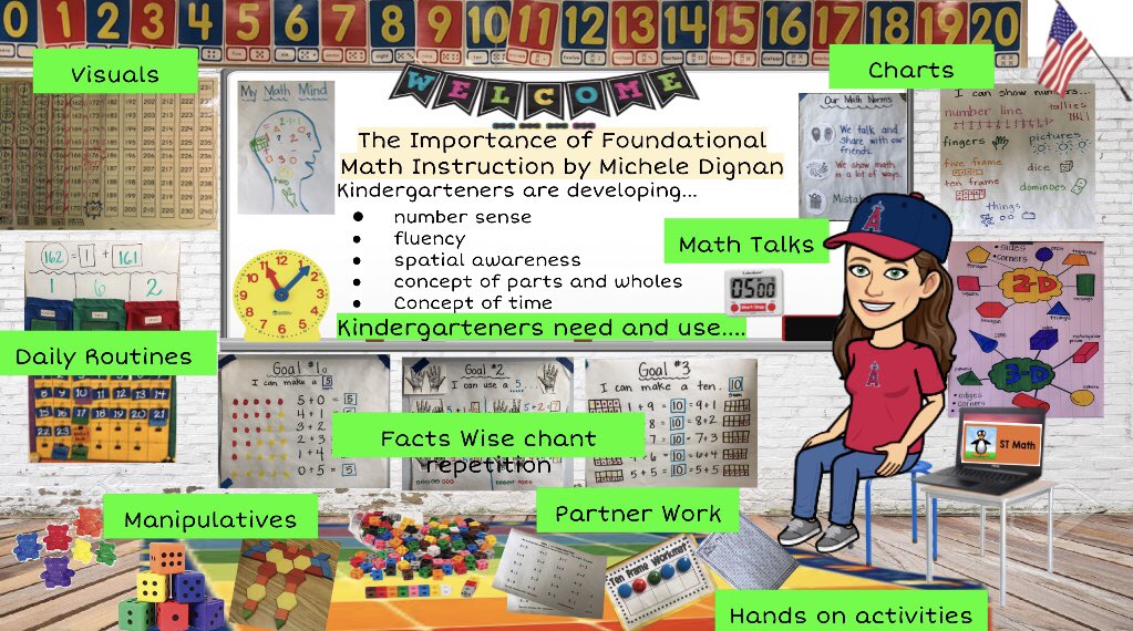 Today’s spotlight is on Michele Dignan! She sees what her #kindergarten students need and what they are capable of in math. She challenges them in building conceptual understanding, but makes it all accessible with visuals, manipulatives, and more. @lomarenapride #svusdlovesmath