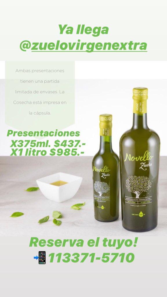 OzonoWines's tweet photo. Ya llega @OlivaZuelo #Novello 2020 Reserva el tuyo!! 📲113371-5710 #SinFiltrar #VirgenExtra #PartidaLimitada https://t.co/Zd2kQmrkXM