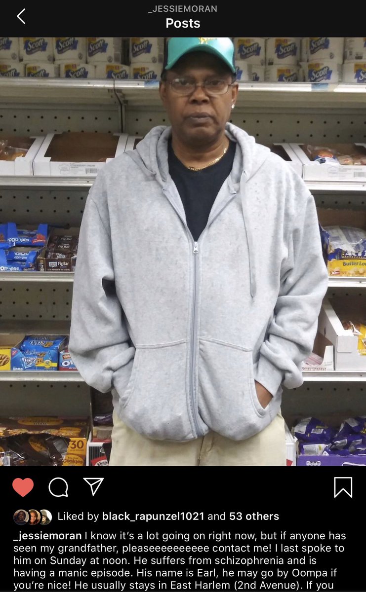 muthaevrth's tweet photo. Never thought I’d ever have to make a post like this..my Uncle Earl has been missing for the past week. He’s schizophrenic &amp; y’all know how cops treat mentally ill Black men so please share/repost this. Can my NYC friends pls keep an eye out for him? 🥺 https://t.co/h5xsOMCtJU