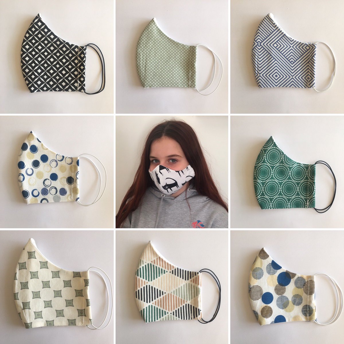 Beautifully hand made - non medical face-masks £4.50 each. Available at thevisitingbook.co.uk - Free delivery in the Hull area use code HULL at checkout.
