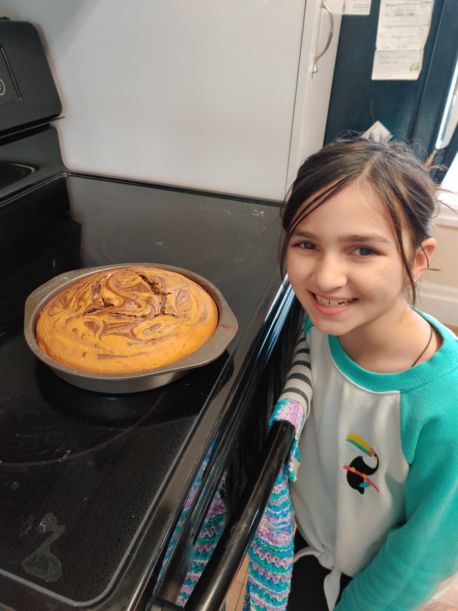StPeterCES's tweet photo. Abigail was showing off her amazing baking talents for this week's #DefenderFamilyContest. https://t.co/0l6rioBwvy