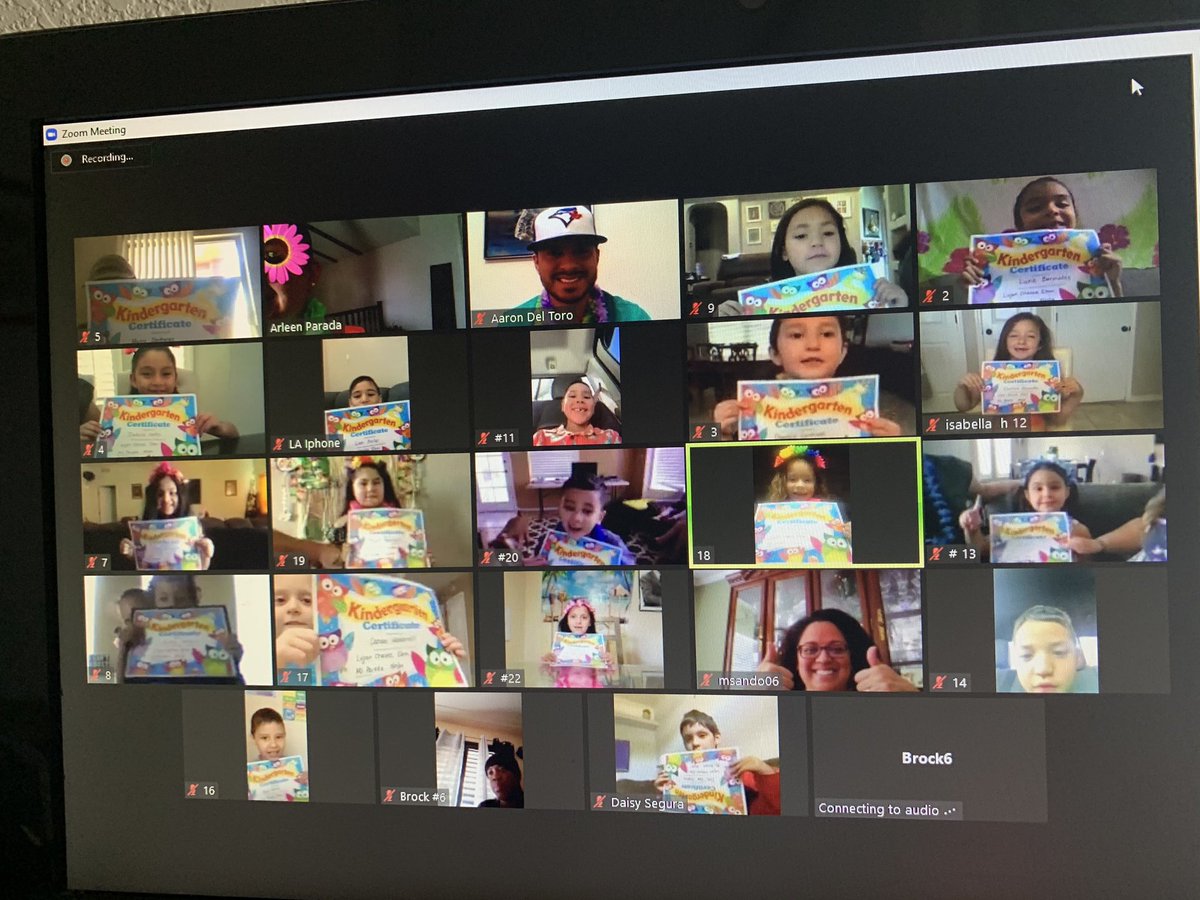 AParada_LCES's tweet photo. My stars are officially 1st graders π I told myself I wouldnβt cry, but we just logged off and I already miss them! βοΈ #1stgradebound https://t.co/Kk0bcm6TYT